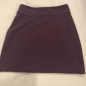 Plum mini skirt with back zipper